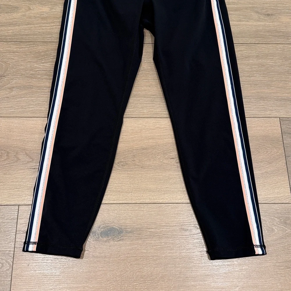 ZYIA ACTIVE‎ Pink Rainbow Black Luxe Hi-Rise 7/8 Workout Yoga Legging Size 8-10